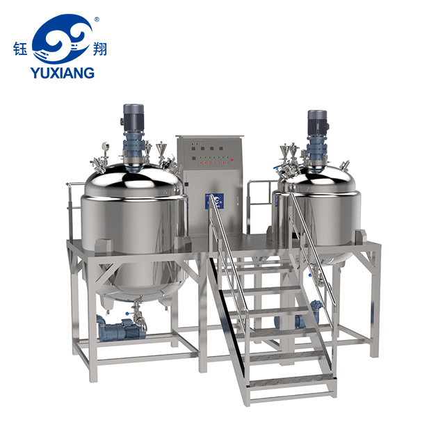1T+500L單向攪拌電加熱固定式乳化機組合.7